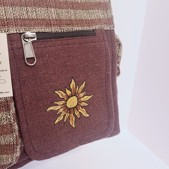 Boho Sunflower Embroidered Satchel - New with Tags 🌻 - Picture 3 of 12